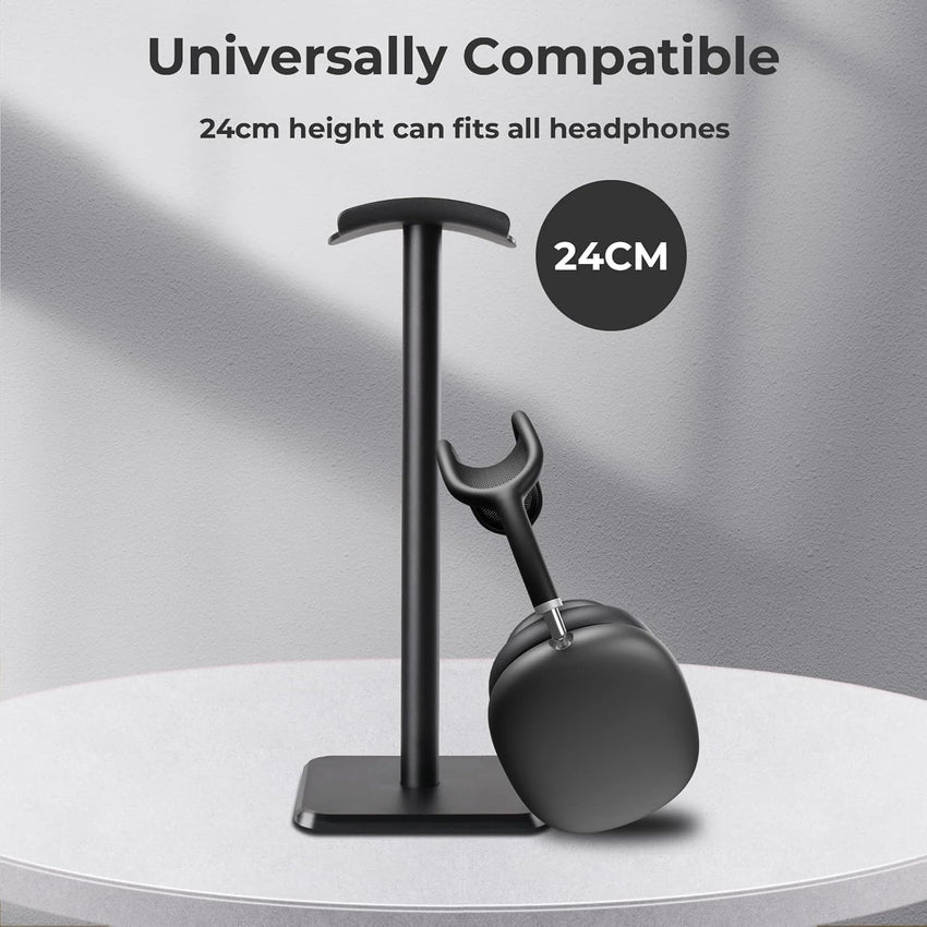 Alyvisun Headphones Stand [Weighted Base & Taller Height] Headset Holder Stand, Universal Headset Desk Hook for All Gaming Headset/Desktop Earphones