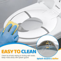 Foldable Toilet Seat for Children Portable with Soft Rubber Barrier â White