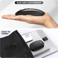USB C Wireless Mouse Rechargeable Dual-Mode for MacBook Air/Pro â Slim Portable