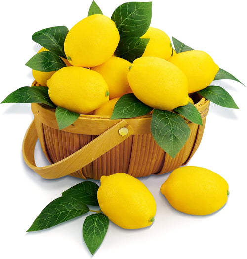 28 Artificial Yellow Lemons for Summer Party Decorations 28 Pcs