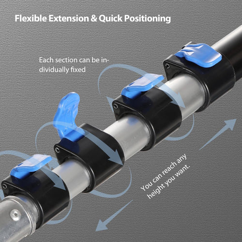 Telescopic Extension Pole Aluminium Alloy 9.1m Lightweight for Window Cleaning & Paint â 9.1m
