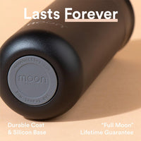 Moon 360° Insulated Travel Mugs - Leak Proof Reusable Coffee Cups - Pro Version for Performance & Easy Clean - Leakproof Flask for Hot & Cold Drinks - Fits Car Cup Holders, UK Company (500ml, Black)