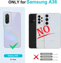 Kuafcase for Samsung A36 5G Case with 4 Card Slots Magnetic Closure Kickstand Shockproof Protective Phone Case for Samsung Galaxy A36 - Sapphire Blue