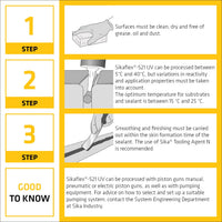 Sika Sikaflex 521 UV Weathering-Resistant Sealant Adhesive Overpaintable â Black 300ml
