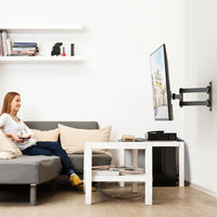 BONTEC TV Wall Bracket for 13-42 Inch LED LCD OLED Flat & Curved TVs up to 20KG, Full Motion Articulating Mount with Tilt, Swivel, Extension, Max VESA 200x200mm, TV Wall Mount for Home and Office Use
