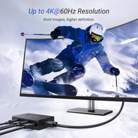 UGREEN HDMI KVM Switch 2 PC 1 Monitor Support 4K@60Hz, 4 Port USB KVM Switches for 2 Computers Share Keyboard/Mouse/Hard Drives/Printer and 1 Monitor, KVM Switcher with 2 USB Cables and 2 HDMI Cable