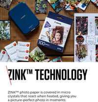 Canon ZinkTM Photo Paper - Sticky-Backed 2x3" Photo Paper (90 x Sheets) - Print Phone Photos for Personalised Stickers