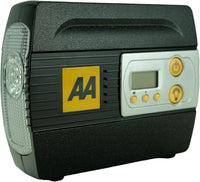 AA 12V Digital Tyre Inflator AA5502 - For Cars Other Vehicles Inflatables Bicycles - Shows PSI BAR KPA 3-100 PSI - Includes Adaptors, Black