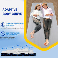 MeMoreCool Roll Up Floor Mattress, Portable Futon Mattress, High Density Foam Foldable Mattress with Travel Bag, Floor Sleep Mat Guest Bed Soft Mattress for Travel, Car Tent, Small Single
