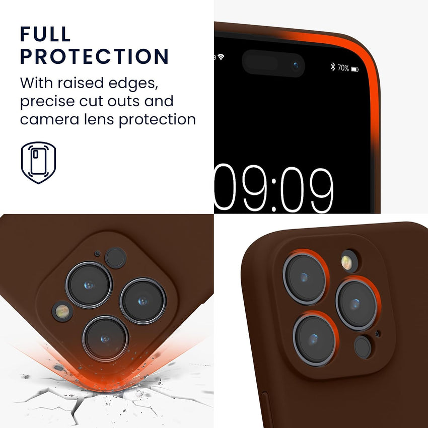 kwmobile Case Compatible with Apple iPhone 15 Pro Case - Slim TPU Silicone Phone Cover - Soft Touch Finish - Baltic Blue