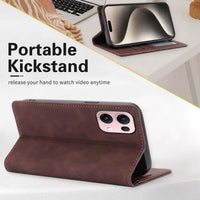 Case for Oppo Reno 13 Pro 5G â Premium Synthetic Leather Case with Silicone Interior, Anti-Shock, Wallet Book Cover, Stand, Slots, Magnetic Closure -Brown
