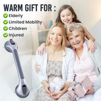 TAILI Suction Grab Rails for Bathroom, 43 CM Hand Rails for Elderly, MAX Hold 110 KG Shower Grab Bar for Elderly, Senior, Disabled, Strong Bathtub Shower Handles, No Drilling, Disability Aids, Silver