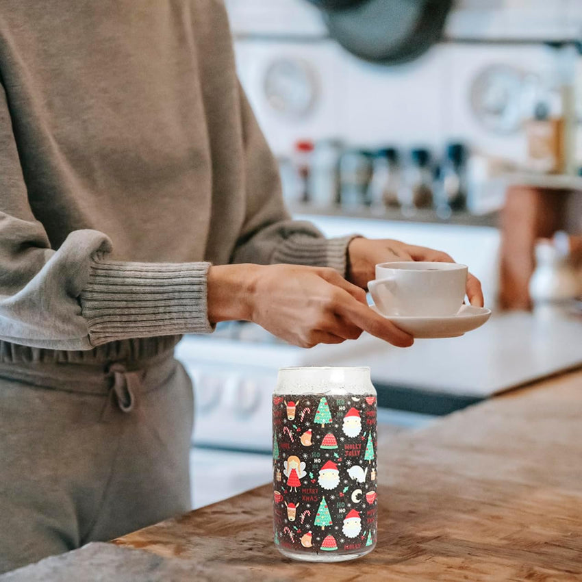 Colour-Changing Glass Travel Mug Temperature Sensitive Reusable â 5.3in