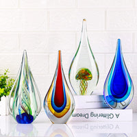 Handmade Murano-Style Glass Sculpture Paperweight Decorative Figurine - Handmade