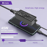 Xintala 45W USB C Laptop Charger Compatible with Lenovo Chromebook 100e 300e 500e Series, Acer, HP, Asus, Dell, Samsung and More Type-C Power Supply