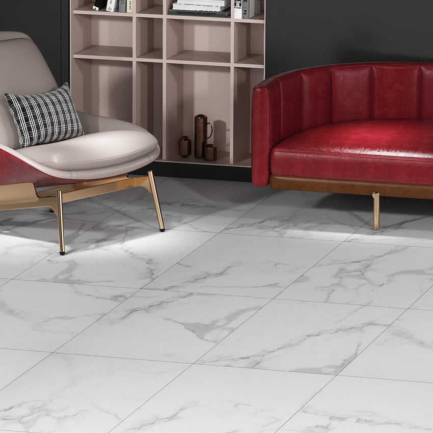 Self-Adhesive Vinyl Floor Tiles 30x30cm 32pcs Grey White Marble Ã¢ÂÂ 32pc