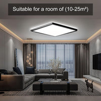 MLOQI 36W LED Ceiling Lights for Bedroom Waterproof Bathroom Light Super Bright 5000K Daylight White Modern Square Flush Mounted Lighting Fixture for Office Kitchen Hallway Living Room
