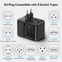 MOMAX Universal Travel Adapter,70W GaN Travel Plug Adapter with UK/EU/AU/US Plugs, 3USB-C PD & 2USB-A QC International Adapter Charger, White Gray