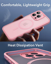 ESR for iPhone 16 Pro Case (4 in 1) Set, Translucent Matte Case with Screen Protector, Compatible with MagSafe, Military-Grade Protection, Classic Series, Frosted Pink