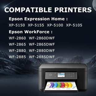 DOUBLE D 502XL Ink Cartridges for Epson 502 502XL Ink Multipack, Work for Epson Expression Home XP-5100 XP-5105 XP-5150 XP-5155 Workforce WF-2860 WF-2865 WF-2880 WF-2885 Printer, 4 Pack