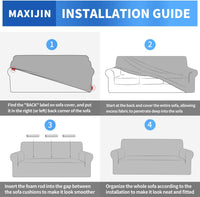 MAXIJIN Thick Velvet Sofa Covers 2 Seater Super Stretch Non Slip Loveseat Covers for Living Room Dogs Cat Pet Plush Love Seat Couch Slipcovers Elastic Furniture Protector (2 Seater, Navy Blue)