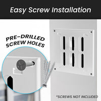 Repa Market 16" x 12" Inch (Outer Dimensions) White Adjustable Air Wall Vent Cover - Indoor Outdoor Metal Grille Heating Cooling Ventilation for Home Garage Shed Open and Close Register (400 x 300 mm)