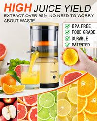 Electric Citrus Juicer Rechargeable - Electric Juicer Machines with USB and Cleaning Brush Portable Compact Juicer for Orange, Lemon, Limes