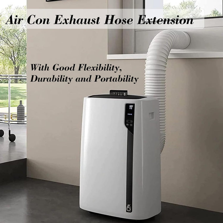 Air Conditioner Hose Extension, 15 * 150cm / 5.9 * 59.1in Air Conditioner Replacement Tubes Portable Flexible Stretch and Contract Freely Air Conditioner Hose Tube Replacement Parts