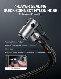 Cordless Tyre Inflator Air Compressor Handheld Pump with Torch 150PSI