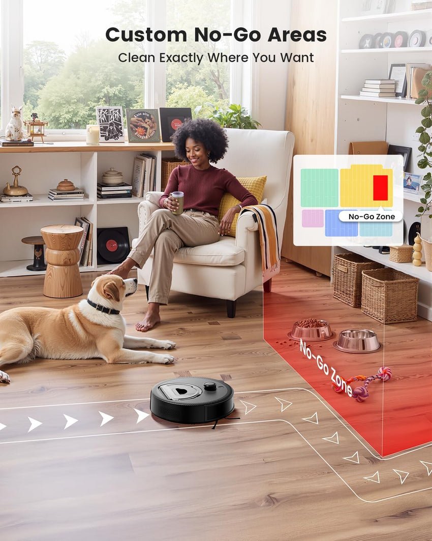 Lefant M210 Robot Vacuum READ DESC USED FLOOR MODEL 2200Pa Slim 7.8cm Self-Charging Wi-Fi App Alexa - M210