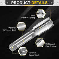 Hand Tap M35x3.5 H2 Straight Flute High Speed Steel HSS6542 Threading Tool