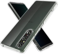 Foluu Case for Sony Xperia 1 V 2023, Hard PC Back & Soft TPU Bumper Protective Shockproof Scratch Resistant Case for Sony Xperia 1 V 2023 Clear
