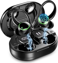 Wireless Earbuds Bluetooth 5.4 Sport ENC 4 Mics 50h Playtime Black