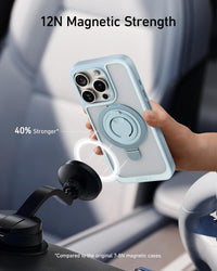 Anker MagGo Magnetic Case with 360^0 Soft Silicone Ring Stand for iPhone 15, Slim and Durable MagSafe-Compatible Protective Cover, 2-in-1 Shockproof Case Exclusively for iPhone 15 Black