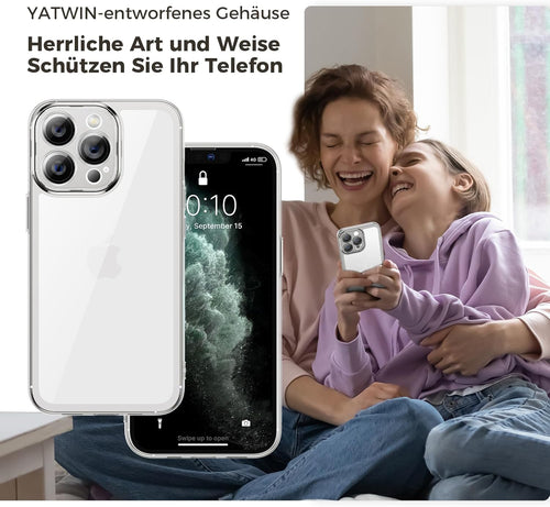 Honeyview Colored Clear Case for iPhone 11 Pro Max with Matte Border, Non-Yellowing, Shockproof, Clear Back, Phone Cover for Apple iPhone 11 Pro Max - White