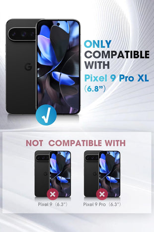 i-Blason for Google Pixel 9 Pro XL Case [Built-in Screen Protector & Kickstand] [Support Fingerprint ID] [Military Protection] Full-Body Rugged Bumper Protective Phone Case for Pixel 9 Pro XL, Black