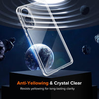 ivoler Clear Case for Samsung Galaxy S25 Edge with 2 Pieces Tempered Glass, [Anti-Yellow] [Military Protection] [Camera Protection] Transparent Protective Case Shockproof Anti-Scratch Cover