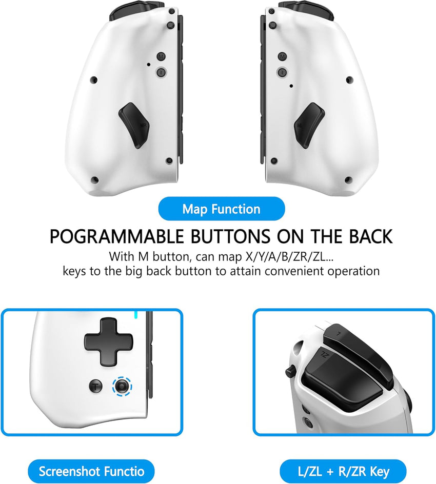 Wireless Pro Controller for Nintendo Switch Split-Design 8-RGB Adjustable Turbo For Switch
