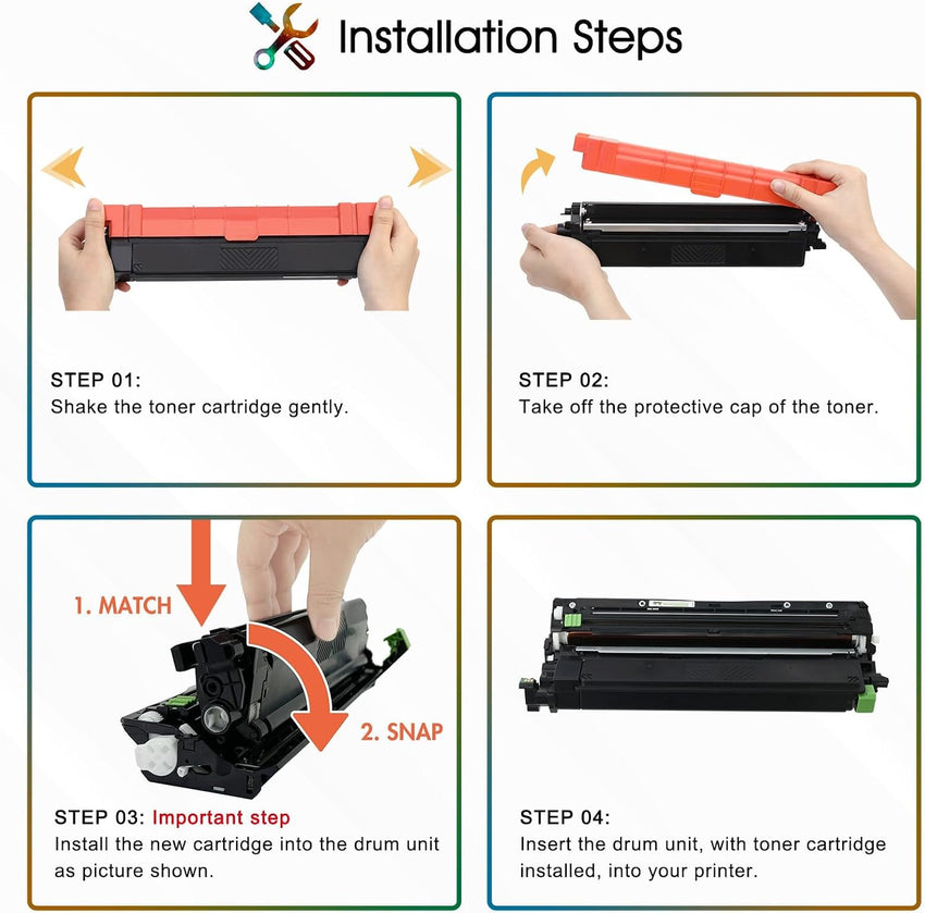 TN248XL TN248 TN-248XL MFC-L3740CDWE Toner: 5 Pack Compatible for Brother HL-L3220CWE MFC-L8390CDW DCP-L3520CDW TN-248 HL-L3240CDW TN 248XL TN-248CMYK MFC-L3760CDW DCP-L3560CDW MFC-L3740CDW Cartridge