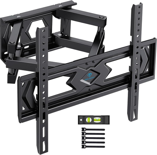 PERLESMITH TV Wall Bracket, Swivel Tilt TV Wall Mount for 26-65 Inch Flat & Curved TV up to 45kg, TV Bracket Max VESA 400x400mm