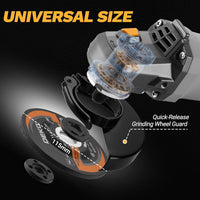 Angle Grinder 900W 115 mm Corded with Long Handle Includes Cutting & Grinding Discs â Silver