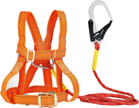 Btstil Safety Harness Kits, Safety Fall Arrest Harness Full Body Height Fall Protection Safety Harness Aerial Work Fall Protection Rescue Harness Adjustable Belt with Hook (Big Buckle 5 m)