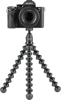 JOBY Vert 3K, L-Bracket for Photos and Videos, Combinable with GorillaPod 3K Kit, Table Tripod for Mirrorless and CSC Cameras, Vlogging Camera, YouTuber and Tik Toker Content Creation , Red