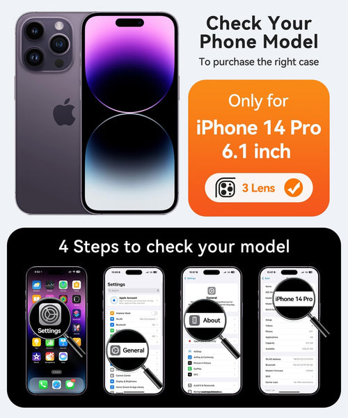 CANSHN Magnetic Compatible with iPhone 14 Pro Case(6.1 Inch), Upgraded [Full Camera Protection] [Compatible with Magsafe] [Translucent Matte] Shockproof Protective Phone Case Cover - Red