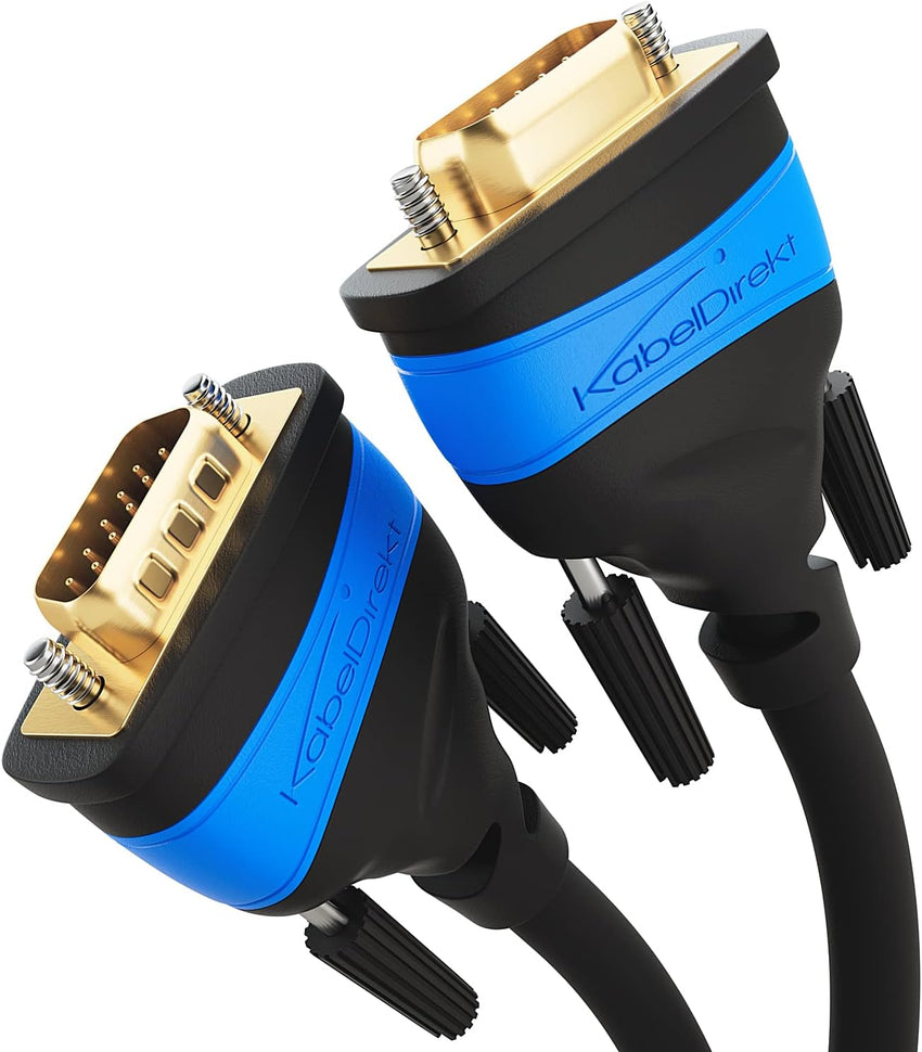 KabelDirekt VGA Cable - 0.5m - for Maximum Video Quality Thanks to High-Purity Copper Conductors (Full HD, monitor cable & VGA lead, Connects Computers to Screens/Projectors, 15-pin D-Sub)