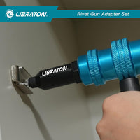 Libraton Rivet Gun Adapter for Electric Drill with Handle for Pop Rivets 2.4mm-4.8mm Black