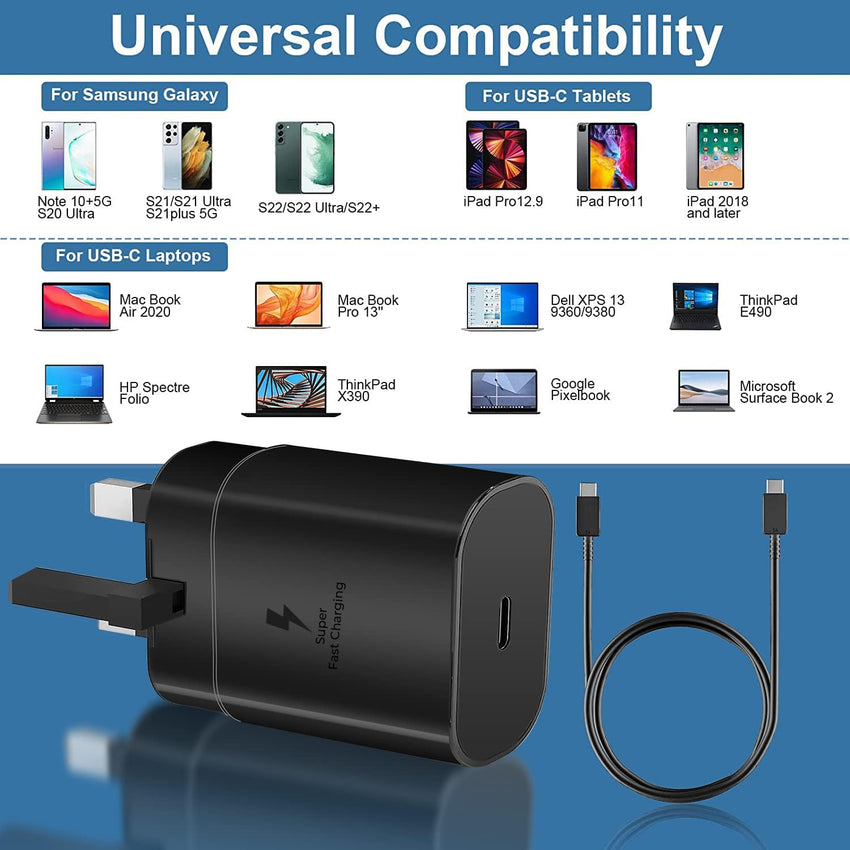 45W Super Fast Charger for Samsung with 6.6ft 5A Type-C Cable, USB C Plug for Galaxy S24 Ultra/S24+/S24/S23 Ultra/S23/S22/S21/A15,A55,Z Fold 6,Z Flip 6,Tab S9,Google Pixel 9,PPS Fast Charger Usb C 5A