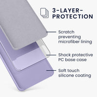 kwmobile Case Compatible with Google Pixel 7 Pro Case - TPU Silicone Phone Cover with Soft Finish - Lavender
