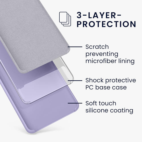 kwmobile Case Compatible with Google Pixel 7 Pro Case - TPU Silicone Phone Cover with Soft Finish - Lavender