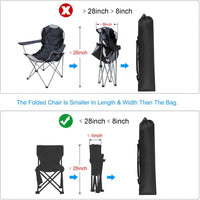 PATIKIL 28x8 Inch Camp Chair Replacement Bag, 2 Pack Nylon Folding Camping Chair Carry Bag Tripod Case Bag with Handle for Outdoor Camping, Black